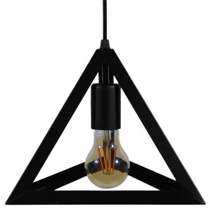 glo-01063-01063_0012 GLOBOSTAR® TRIANGLE 01063 ΜΟΝΤΕΡΝΟ ΚΡΕΜΑΣΤΟ ΦΩΤΙΣΤΙΚΟ ΑΝΑΡΤΗΣΗ ΜΟΝΟΦΩΤΟ 1 X E27 IP20 ΜΑΥΡΟ