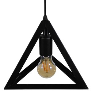 glo-01063-01063_003 GLOBOSTAR® TRIANGLE 01063 ΜΟΝΤΕΡΝΟ ΚΡΕΜΑΣΤΟ ΦΩΤΙΣΤΙΚΟ ΑΝΑΡΤΗΣΗ ΜΟΝΟΦΩΤΟ 1 X E27 IP20 ΜΑΥΡΟ