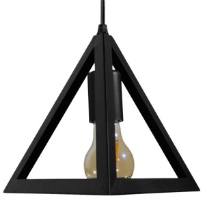 glo-01063-01063_009 GLOBOSTAR® TRIANGLE 01063 ΜΟΝΤΕΡΝΟ ΚΡΕΜΑΣΤΟ ΦΩΤΙΣΤΙΚΟ ΑΝΑΡΤΗΣΗ ΜΟΝΟΦΩΤΟ 1 X E27 IP20 ΜΑΥΡΟ