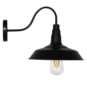 glo-01065-01065_4 GLOBOSTAR® SORD 01065 VINTAGE ΕΠΙΤΟΙΧΙΟ ΦΩΤΙΣΤΙΚΟ ΑΠΛΙΚΑ ΜΟΝΟΦΩΤΟ 1 X E27 IP20 ΜΑΥΡΟ ΜΕΤΑΛ