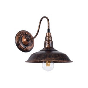 glo-01067-01067_0 GLOBOSTAR® SORD 01067 VINTAGE ΕΠΙΤΟΙΧΙΟ ΦΩΤΙΣΤΙΚΟ ΑΠΛΙΚΑ ΜΟΝΟΦΩΤΟ 1 X E27 IP20 ΧΑΛΚΙΝΟ ΜΕΤ