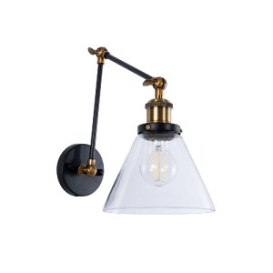 glo-01068-01068_2 GLOBOSTAR® OLIVIA 01068 VINTAGE ΕΠΙΤΟΙΧΙΟ ΦΩΤΙΣΤΙΚΟ ΑΠΛΙΚΑ ΜΟΝΟΦΩΤΟ 1 X E27 IP20 ΜΑΥΡΟ & Χ