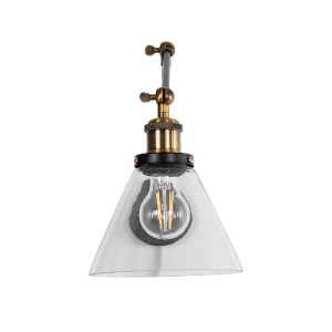 glo-01068-01068_4 GLOBOSTAR® OLIVIA 01068 VINTAGE ΕΠΙΤΟΙΧΙΟ ΦΩΤΙΣΤΙΚΟ ΑΠΛΙΚΑ ΜΟΝΟΦΩΤΟ 1 X E27 IP20 ΜΑΥΡΟ & Χ