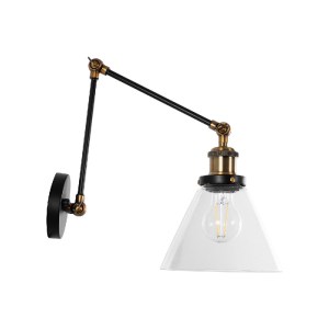 glo-01068-01068_5 GLOBOSTAR® OLIVIA 01068 VINTAGE ΕΠΙΤΟΙΧΙΟ ΦΩΤΙΣΤΙΚΟ ΑΠΛΙΚΑ ΜΟΝΟΦΩΤΟ 1 X E27 IP20 ΜΑΥΡΟ & Χ