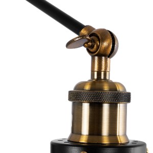 glo-01068-01068_8 GLOBOSTAR® OLIVIA 01068 VINTAGE ΕΠΙΤΟΙΧΙΟ ΦΩΤΙΣΤΙΚΟ ΑΠΛΙΚΑ ΜΟΝΟΦΩΤΟ 1 X E27 IP20 ΜΑΥΡΟ & Χ