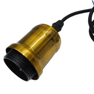 glo-01073-01073_003 GLOBOSTAR® ANER 01073 VINTAGE ΚΡΕΜΑΣΤΟ ΦΩΤΙΣΤΙΚΟ ΚΑΜΠΑΝΑ ΜΟΝΟΦΩΤΟ 1 X E27 IP20 ΜΑΥΡΟ & ΧΡΥ