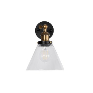 glo-01074-01074_4 GLOBOSTAR® LYDIA 01074 VINTAGE ΕΠΙΤΟΙΧΙΟ ΦΩΤΙΣΤΙΚΟ ΑΠΛΙΚΑ ΜΟΝΟΦΩΤΟ 1 X E27 IP20 ΜΑΥΡΟ & ΧΡ