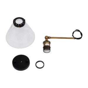 glo-01074-01074_9 GLOBOSTAR® LYDIA 01074 VINTAGE ΕΠΙΤΟΙΧΙΟ ΦΩΤΙΣΤΙΚΟ ΑΠΛΙΚΑ ΜΟΝΟΦΩΤΟ 1 X E27 IP20 ΜΑΥΡΟ & ΧΡ