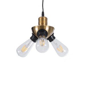 glo-01076-01076_2 GLOBOSTAR® COPPER 01076 VINTAGE ΚΡΕΜΑΣΤΟ ΦΩΤΙΣΤΙΚΟ ΑΝΑΡΤΗΣΗ ΤΡΙΦΩΤΟ 3 X E27 IP20 ΧΡΥΣΟ ΜΕΤ
