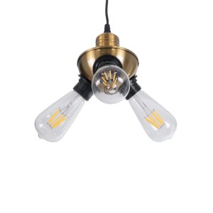 glo-01076-01076_6 GLOBOSTAR® COPPER 01076 VINTAGE ΚΡΕΜΑΣΤΟ ΦΩΤΙΣΤΙΚΟ ΑΝΑΡΤΗΣΗ ΤΡΙΦΩΤΟ 3 X E27 IP20 ΧΡΥΣΟ ΜΕΤ