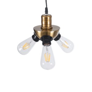 glo-01076-01076_7 GLOBOSTAR® COPPER 01076 VINTAGE ΚΡΕΜΑΣΤΟ ΦΩΤΙΣΤΙΚΟ ΑΝΑΡΤΗΣΗ ΤΡΙΦΩΤΟ 3 X E27 IP20 ΧΡΥΣΟ ΜΕΤ