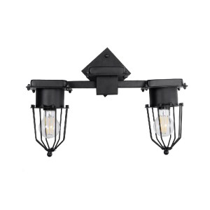 glo-01079-01079_4 GLOBOSTAR® TORO 01079 VINTAGE ΕΠΙΤΟΙΧΙΟ ΦΩΤΙΣΤΙΚΟ ΑΠΛΙΚΑ ΔΙΦΩΤΟ 2 X E27 IP20 ΜΑΥΡΟ ΜΕΤΑΛΛΟ