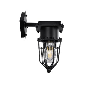 glo-01079-01079_5 GLOBOSTAR® TORO 01079 VINTAGE ΕΠΙΤΟΙΧΙΟ ΦΩΤΙΣΤΙΚΟ ΑΠΛΙΚΑ ΔΙΦΩΤΟ 2 X E27 IP20 ΜΑΥΡΟ ΜΕΤΑΛΛΟ