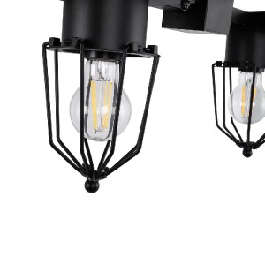 glo-01079-01079_9 GLOBOSTAR® TORO 01079 VINTAGE ΕΠΙΤΟΙΧΙΟ ΦΩΤΙΣΤΙΚΟ ΑΠΛΙΚΑ ΔΙΦΩΤΟ 2 X E27 IP20 ΜΑΥΡΟ ΜΕΤΑΛΛΟ