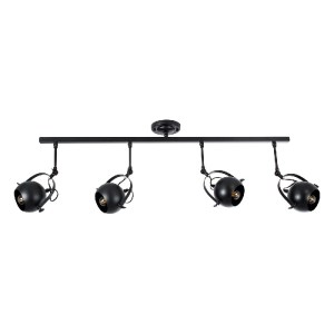 glo-01082-01082_2 GLOBOSTAR® CANNES 01082 ΜΟΝΤΕΡΝΟ ΦΩΤΙΣΤΙΚΟ ΟΡΟΦΗΣ ΡΑΓΑ ΠΟΛΥΦΩΤΟ 4 X E27 IP20 ΜΑΥΡΟ ΜΕΤΑΛΛΟ