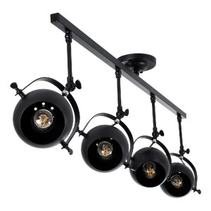 glo-01082-01082_5 GLOBOSTAR® CANNES 01082 ΜΟΝΤΕΡΝΟ ΦΩΤΙΣΤΙΚΟ ΟΡΟΦΗΣ ΡΑΓΑ ΠΟΛΥΦΩΤΟ 4 X E27 IP20 ΜΑΥΡΟ ΜΕΤΑΛΛΟ