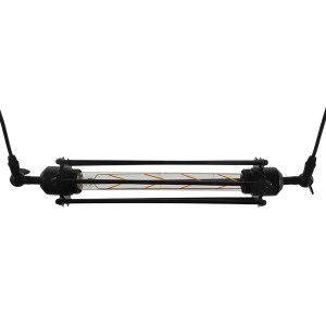 glo-01085-01085_0012 GLOBOSTAR® TUBE 01085 VINTAGE ΚΡΕΜΑΣΤΟ ΦΩΤΙΣΤΙΚΟ ΑΝΑΡΤΗΣΗ ΜΟΝΟΦΩΤΟ 1 X E27 IP20 ΜΑΥΡΟ ΜΕΤΑ