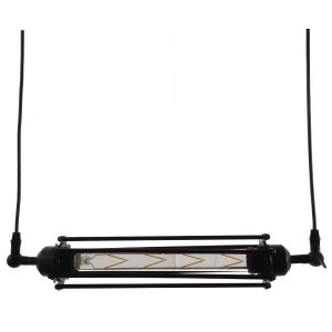glo-01085-01085_002 GLOBOSTAR® TUBE 01085 VINTAGE ΚΡΕΜΑΣΤΟ ΦΩΤΙΣΤΙΚΟ ΑΝΑΡΤΗΣΗ ΜΟΝΟΦΩΤΟ 1 X E27 IP20 ΜΑΥΡΟ ΜΕΤΑ