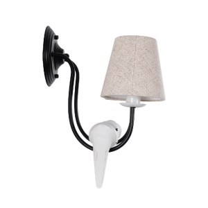 glo-01086-01086_5 GLOBOSTAR® DOVE 01086 VINTAGE ΕΠΙΤΟΙΧΙΟ ΦΩΤΙΣΤΙΚΟ ΑΠΛΙΚΑ ΔΙΦΩΤΟ 2 X E14 IP20 ΜΑΥΡΟ & ΛΕΥΚΟ