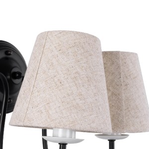 glo-01086-01086_7 GLOBOSTAR® DOVE 01086 VINTAGE ΕΠΙΤΟΙΧΙΟ ΦΩΤΙΣΤΙΚΟ ΑΠΛΙΚΑ ΔΙΦΩΤΟ 2 X E14 IP20 ΜΑΥΡΟ & ΛΕΥΚΟ