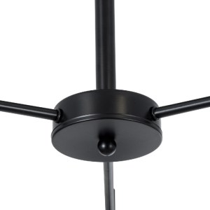 glo-01087-01087_6 GLOBOSTAR® LUNA 01087 ΜΟΝΤΕΡΝΟ ΦΩΤΙΣΤΙΚΟ ΟΡΟΦΗΣ ΚΑΜΠΑΝΑ ΤΡΙΦΩΤΟ 3 X E27 IP20 ΜΑΥΡΟ ΜΕΤΑΛΛΟ