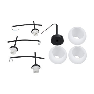 glo-01087-01087_8 GLOBOSTAR® LUNA 01087 ΜΟΝΤΕΡΝΟ ΦΩΤΙΣΤΙΚΟ ΟΡΟΦΗΣ ΚΑΜΠΑΝΑ ΤΡΙΦΩΤΟ 3 X E27 IP20 ΜΑΥΡΟ ΜΕΤΑΛΛΟ