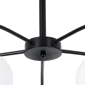 glo-01088-01088_7 GLOBOSTAR® LUNA 01088 ΜΟΝΤΕΡΝΟ ΦΩΤΙΣΤΙΚΟ ΟΡΟΦΗΣ ΚΑΜΠΑΝΑ ΠΟΛΥΦΩΤΟ 5 X E27 IP20 ΜΑΥΡΟ ΜΕΤΑΛΛ