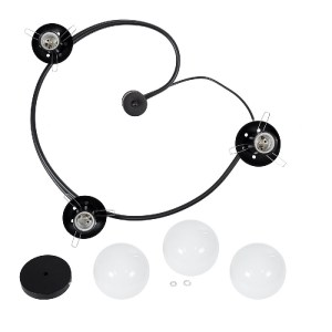 glo-01089-01089_8 GLOBOSTAR® SELINA 01089 ΜΟΝΤΕΡΝΟ ΦΩΤΙΣΤΙΚΟ ΟΡΟΦΗΣ ΜΠΑΛΑ ΤΡΙΦΩΤΟ 3 X E27 IP20 ΜΑΥΡΟ ΜΕΤΑΛΛΟ