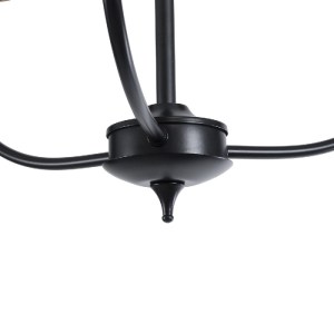 glo-01091-01091_10 GLOBOSTAR® LIMI 01091 VINTAGE ΚΡΕΜΑΣΤΟ ΦΩΤΙΣΤΙΚΟ ΚΑΠΕΛΟ ΤΡΙΦΩΤΟ 3 X E14 IP20 ΜΑΥΡΟ & ΧΡΥΣΟ
