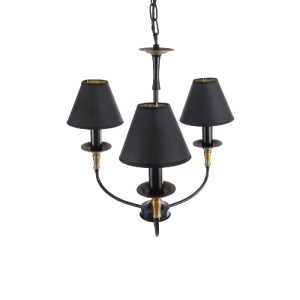 glo-01091-01091_7 GLOBOSTAR® LIMI 01091 VINTAGE ΚΡΕΜΑΣΤΟ ΦΩΤΙΣΤΙΚΟ ΚΑΠΕΛΟ ΤΡΙΦΩΤΟ 3 X E14 IP20 ΜΑΥΡΟ & ΧΡΥΣΟ