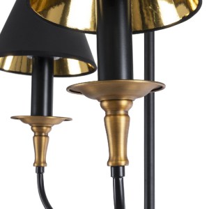 glo-01091-01091_9 GLOBOSTAR® LIMI 01091 VINTAGE ΚΡΕΜΑΣΤΟ ΦΩΤΙΣΤΙΚΟ ΚΑΠΕΛΟ ΤΡΙΦΩΤΟ 3 X E14 IP20 ΜΑΥΡΟ & ΧΡΥΣΟ