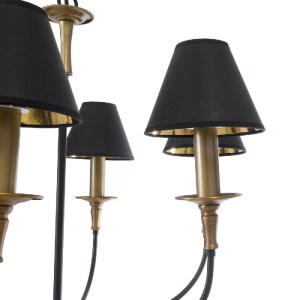 glo-01092-01092_8 GLOBOSTAR® LIMI 01092 VINTAGE ΚΡΕΜΑΣΤΟ ΦΩΤΙΣΤΙΚΟ ΚΑΠΕΛΟ ΠΟΛΥΦΩΤΟ 6 X E14 IP20 ΜΑΥΡΟ & ΧΡΥΣ