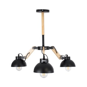 glo-01093-01093_6 GLOBOSTAR® OLD SCHOOL 01093 ΜΟΝΤΕΡΝΟ ΦΩΤΙΣΤΙΚΟ ΟΡΟΦΗΣ ΚΑΜΠΑΝΑ ΤΡΙΦΩΤΟ 3 X E27 IP20 ΜΑΥΡΟ Μ
