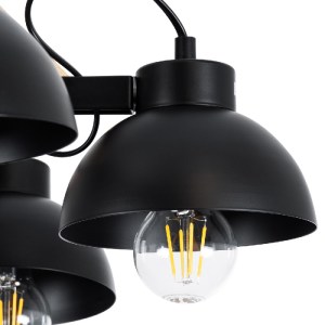 glo-01094-01094_7 GLOBOSTAR® OLD SCHOOL 01094 ΜΟΝΤΕΡΝΟ ΦΩΤΙΣΤΙΚΟ ΟΡΟΦΗΣ ΚΑΜΠΑΝΑ ΠΟΛΥΦΩΤΟ 6 X E27 IP20 ΜΑΥΡΟ 