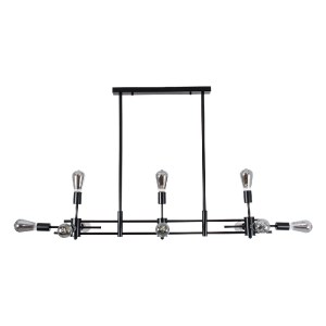 glo-01098-01098_6 GLOBOSTAR® FERUM 01098 ΜΟΝΤΕΡΝΟ ΦΩΤΙΣΤΙΚΟ ΟΡΟΦΗΣ ΡΑΓΑ ΠΟΛΥΦΩΤΟ 11 X E27 IP20 ΜΑΥΡΟ ΜΕΤΑΛΛΟ
