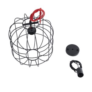 glo-01099-01099_11 GLOBOSTAR® PARROT 01099 ΜΟΝΤΕΡΝΟ ΚΡΕΜΑΣΤΟ ΦΩΤΙΣΤΙΚΟ ΠΛΕΓΜΑ ΜΟΝΟΦΩΤΟ 1 X E27 IP20 ΜΑΥΡΟ ΜΕΤ