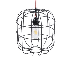 glo-01099-01099_7 GLOBOSTAR® PARROT 01099 ΜΟΝΤΕΡΝΟ ΚΡΕΜΑΣΤΟ ΦΩΤΙΣΤΙΚΟ ΠΛΕΓΜΑ ΜΟΝΟΦΩΤΟ 1 X E27 IP20 ΜΑΥΡΟ ΜΕΤ