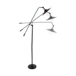glo-01101-01101_6 GLOBOSTAR® WYNGE 01101 VINTAGE ΕΠΙΔΑΠΕΔΙΟ ΦΩΤΙΣΤΙΚΟ ΜΟΝΟΦΩΤΟ 1 X E27 IP20 ΜΑΥΡΟ & ΧΡΥΣΟ ΜΕ