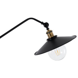 glo-01101-01101_8 GLOBOSTAR® WYNGE 01101 VINTAGE ΕΠΙΔΑΠΕΔΙΟ ΦΩΤΙΣΤΙΚΟ ΜΟΝΟΦΩΤΟ 1 X E27 IP20 ΜΑΥΡΟ & ΧΡΥΣΟ ΜΕ