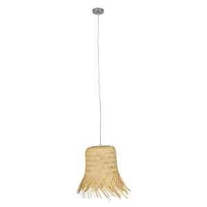 glo-01103-01103_2 GLOBOSTAR® HAWAII 01103 BOHO ΚΡΕΜΑΣΤΟ ΦΩΤΙΣΤΙΚΟ ΚΑΜΠΑΝΑ ΜΟΝΟΦΩΤΟ 1 X E27 IP20 ΜΠΕΖ ΞΥΛΟ - 