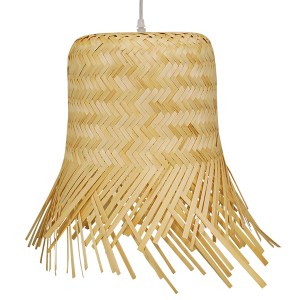 glo-01103-01103_4 GLOBOSTAR® HAWAII 01103 BOHO ΚΡΕΜΑΣΤΟ ΦΩΤΙΣΤΙΚΟ ΚΑΜΠΑΝΑ ΜΟΝΟΦΩΤΟ 1 X E27 IP20 ΜΠΕΖ ΞΥΛΟ - 