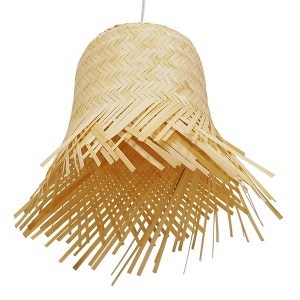 glo-01103-01103_5 GLOBOSTAR® HAWAII 01103 BOHO ΚΡΕΜΑΣΤΟ ΦΩΤΙΣΤΙΚΟ ΚΑΜΠΑΝΑ ΜΟΝΟΦΩΤΟ 1 X E27 IP20 ΜΠΕΖ ΞΥΛΟ - 