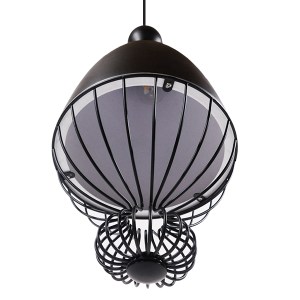 glo-01106-01106_7 GLOBOSTAR® CARNEL 01106 VINTAGE ΚΡΕΜΑΣΤΟ ΦΩΤΙΣΤΙΚΟ ΠΛΕΓΜΑ ΜΟΝΟΦΩΤΟ 1 X E27 IP20 ΜΑΥΡΟ ΜΕΤΑ