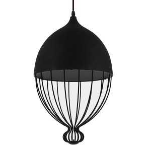 glo-01107-01107_0 GLOBOSTAR® CANARIO 01107 VINTAGE ΚΡΕΜΑΣΤΟ ΦΩΤΙΣΤΙΚΟ ΠΛΕΓΜΑ ΜΟΝΟΦΩΤΟ 1 X E27 IP20 ΜΑΥΡΟ ΜΕΤ