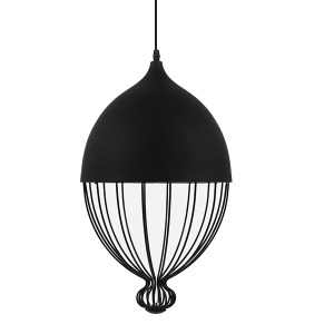 glo-01107-01107_3 GLOBOSTAR® CANARIO 01107 VINTAGE ΚΡΕΜΑΣΤΟ ΦΩΤΙΣΤΙΚΟ ΠΛΕΓΜΑ ΜΟΝΟΦΩΤΟ 1 X E27 IP20 ΜΑΥΡΟ ΜΕΤ