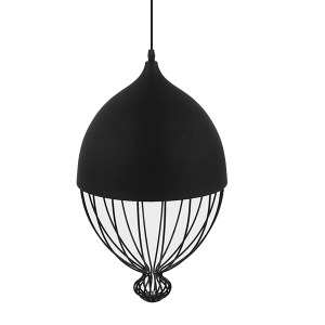 glo-01107-01107_4 GLOBOSTAR® CANARIO 01107 VINTAGE ΚΡΕΜΑΣΤΟ ΦΩΤΙΣΤΙΚΟ ΠΛΕΓΜΑ ΜΟΝΟΦΩΤΟ 1 X E27 IP20 ΜΑΥΡΟ ΜΕΤ