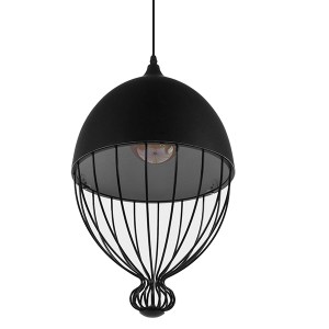 glo-01107-01107_6 GLOBOSTAR® CANARIO 01107 VINTAGE ΚΡΕΜΑΣΤΟ ΦΩΤΙΣΤΙΚΟ ΠΛΕΓΜΑ ΜΟΝΟΦΩΤΟ 1 X E27 IP20 ΜΑΥΡΟ ΜΕΤ