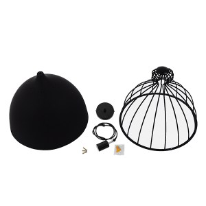 glo-01107-01107_8 GLOBOSTAR® CANARIO 01107 VINTAGE ΚΡΕΜΑΣΤΟ ΦΩΤΙΣΤΙΚΟ ΠΛΕΓΜΑ ΜΟΝΟΦΩΤΟ 1 X E27 IP20 ΜΑΥΡΟ ΜΕΤ