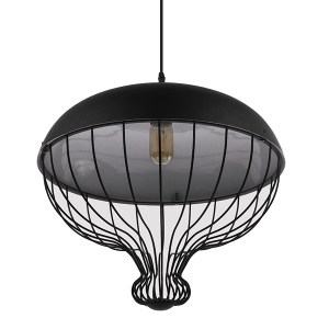 glo-01108-01108_4 GLOBOSTAR® SOBRINO 01108 VINTAGE ΚΡΕΜΑΣΤΟ ΦΩΤΙΣΤΙΚΟ ΠΛΕΓΜΑ ΜΟΝΟΦΩΤΟ 1 X E27 IP20 ΜΑΥΡΟ ΜΕΤ