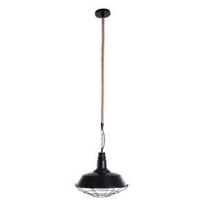 glo-01109-01109_4 GLOBOSTAR® CRANE 01109 VINTAGE ΚΡΕΜΑΣΤΟ ΦΩΤΙΣΤΙΚΟ ΚΑΜΠΑΝΑ ΜΟΝΟΦΩΤΟ 1 X E27 IP20 ΜΑΥΡΟ ΜΕΤΑ